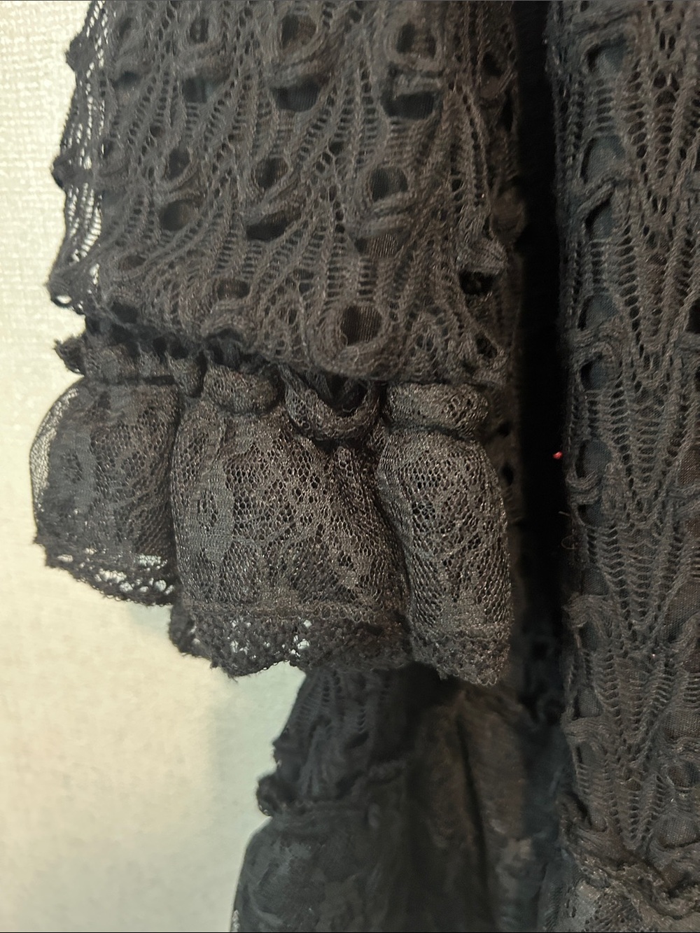 Pretty Angel Black Lace Crochet Button-Up Blouse - Picture 8 of 8